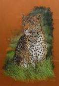 Ralph Kiddy (British Contemporary): 'Big Cat, Little Cat', pastel signed,