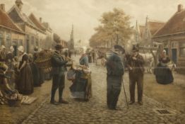 After Henri Houben (Flemish 1858-1931): Dutch Townscape,