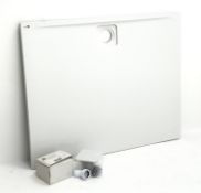 White resin rectangular shower tray (110cm x 90cm) and shower waste fitting Condition