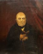 English School (19th century): 'Portrait of the Late Mr T Johnson', oil on canvas unsigned,