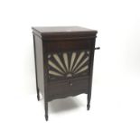 Selecta oak cabinet gramophone (W49cm, H82cm, D42cm) with quantity of 78 rpm records,