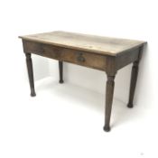 20th century The North East School Furnishing Company Limited Darlington pine desk, two drawers,