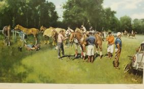 After Terence Cuneo (British 1907-1996: 'Ponies in the Lines',