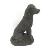 Composite statue sitting dog, H61cm Condition Report <a href='//www.