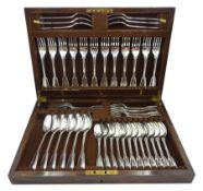 Canteen of matched silver Victorian and Edwardian cutlery for twelve covers, fiddle and thread patte