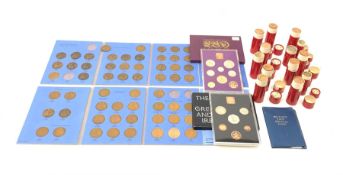 Great Britain coin sets 1970 and 1971 in plastic holders with card covers, two part filled Whitman