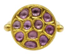 18ct gold kundan set pink sapphire ring [image code: 4mc]