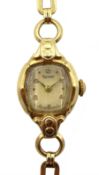 Rotary 9ct gold ladies bracelet wristwatch, manual wind hallmarked