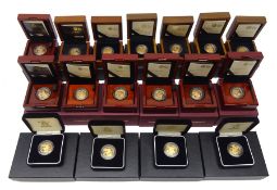 Seventeen Gold proof full sovereigns - a complete run from 2004 to 2020, all boxed or cased