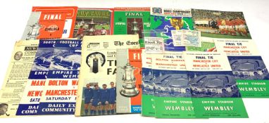Nine F.A. Cup Final programmes - 1948, two 1955 (one with song sheet), two 1958 (one with song shee