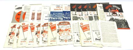 1950s Football programmes - fourteen Manchester United including 1957 & 1958 FA Cup Finals and semi