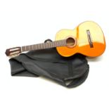 A Marina acoustic guitar, L100cm in fabric carry case.