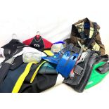 A collection of assorted sized wetsuits, comprising examples, by Osprey, Saltrock, TWF, Alder, Banan