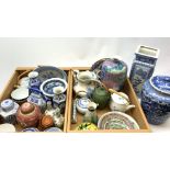 A group of assorted Oriental and Oriental style ceramics, to include a blue and white ginger jar and