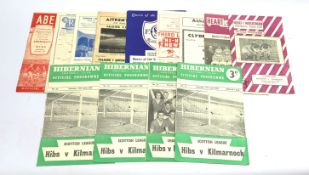 1950s Scottish Football programmes - Hibernan (4), Heart of Midlothian (2), Rangers, Dundee, Falkir