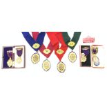 A selection of National Independent Order of Odd Fellows medals.