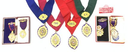 A selection of National Independent Order of Odd Fellows medals.