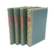Bindings - Everyman's Library, Amelia, full blue calf and three volumes of Bowning's Poems & Plays