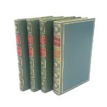 Bindings - Everyman's Library, Amelia, full blue calf and three volumes of Bowning's Poems & Plays