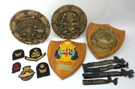 Two Submarine Force US Atlantic Fleet presentation plaques, the first detailed Subron 14, the secon