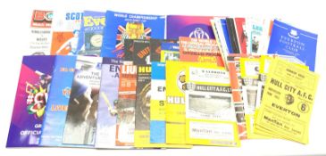 Collection of post-1960 football, programmes including 1966 World Cup Final, 1970 World Cup, Hull (