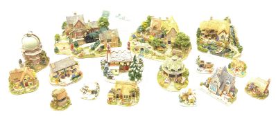 A group of sixteen boxed Lilliput Lane cottages, comprising Pastures New, Full Steam, The Old Mill a