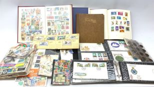 Great British and World stamps in albums and loose including various FDCs, GB pre-decimal stamps etc