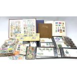 Great British and World stamps in albums and loose including various FDCs, GB pre-decimal stamps etc