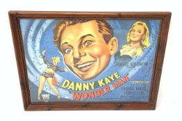A framed and glazed vintage film poster, detailed Samuel Goldwyn presents Danny Kaye in Wonder Man,