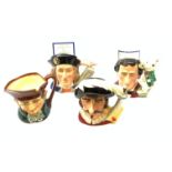 Four large Royal Doulton character jugs, to include Lewis Carroll D7096 with certificate, Richard I