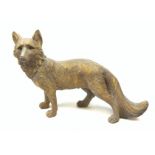A composite figure modelled as a standing fox, approx L65cm.