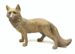 A composite figure modelled as a standing fox, approx L65cm.