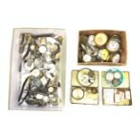 A group of assorted pocket watches, wristwatches and parts, for spares and repairs.