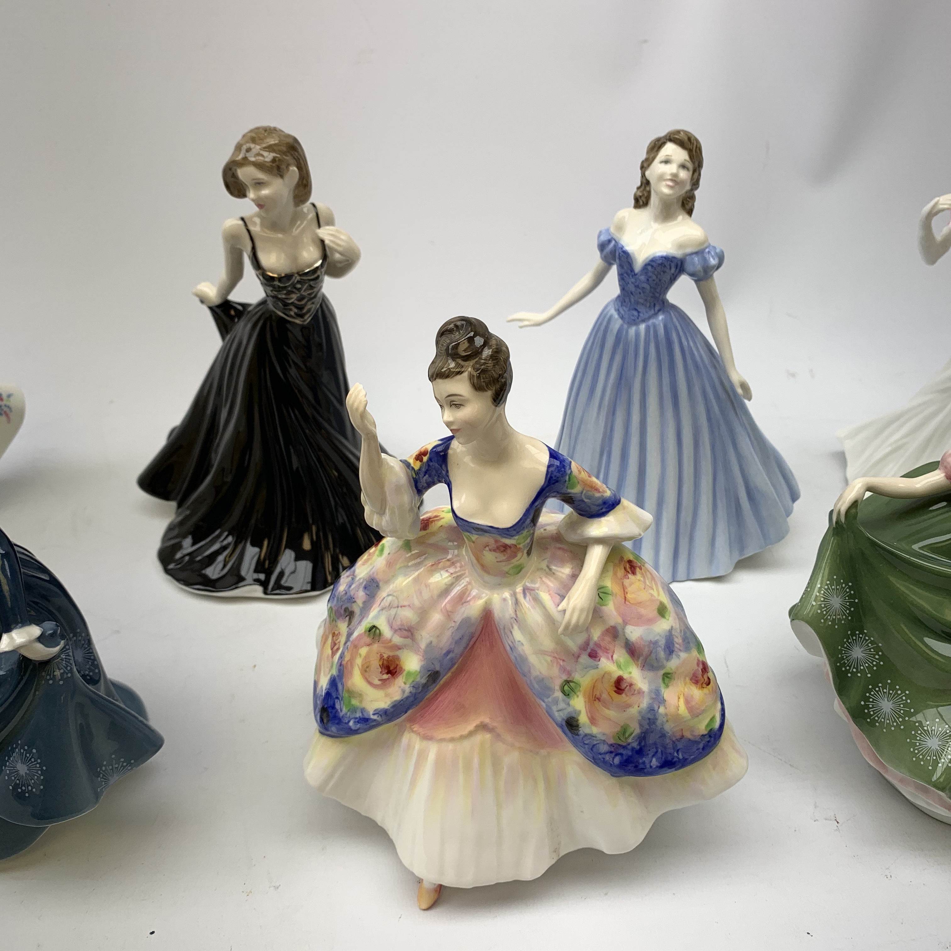 A group of Royal Doulton figurines, comprising Christine HN2792, Good Companion HN3608, Coralie HN2 - Image 3 of 4