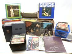 A large quantity of assorted vinyl records, to include examples by The Beatles, Tom Jones, The Carp