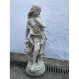 Composite stone classical style woman, H67cm