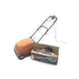 Flymo Lawnrake Compact 3400 electric lawn mower and a Flymo Contour strimmer