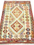 Multi-coloured vegetable dye kilim rug, 133cm x 86cm