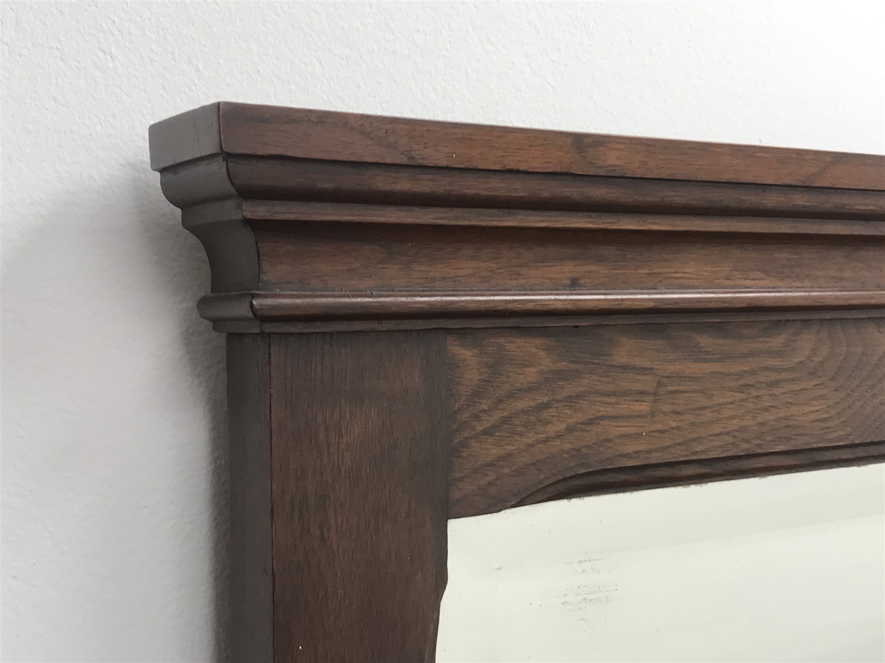 Edwardian walnut dressing chest fitted with two short and two long drawers and swing mirror, W107cm, - Image 4 of 4