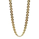 18ct gold three brick link chain necklace, stamped 750 approx 30.88gm