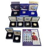United Kingdom 1994 brilliant uncirculated coin collection and nine silver proof coins including 199