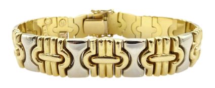 18ct gold link bracelet stamped 750, approx 38.72gm