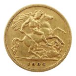 1906 gold half sovereign