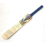 Miniature cricket bat signed by County cricket club players including Devon Malcolm etc, L