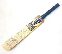 Miniature cricket bat signed by County cricket club players including Devon Malcolm etc, L
