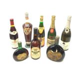 Mixed alcohol including: Beaujolais-Villages Chateau Des-Vergers, Kupferberg Gold, Aime Boucher, Mur