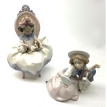 A Lladro figurine, 'Just a little more' Model 5908, together with a further Lladro figurine, 'Who's