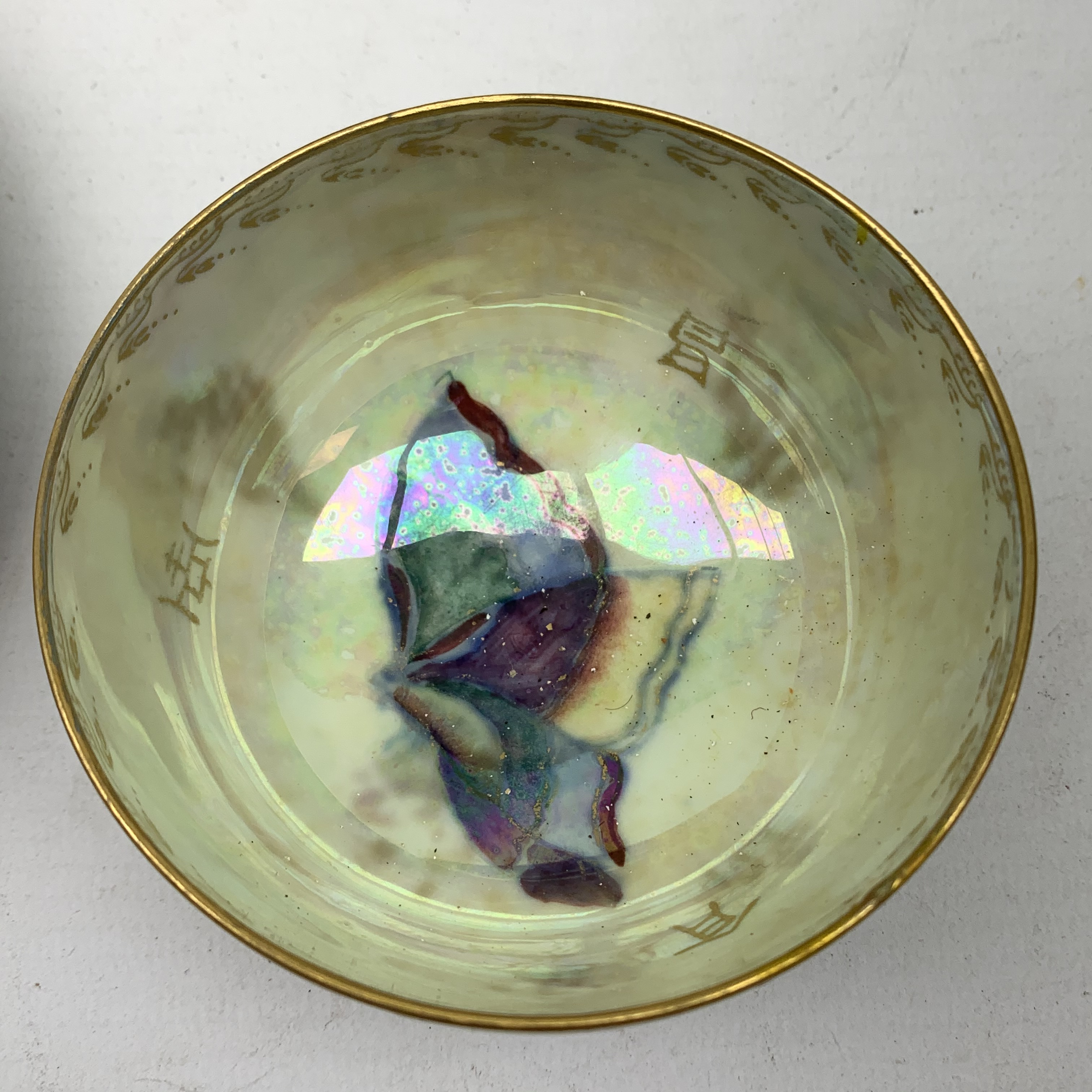 A small Wedgwood lustre bowl detailed with a butterfly to the interior, - Image 5 of 6