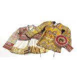 Indian Kutch Children's dress and blouse, heavily embroidered in metallic and bright thread and matc