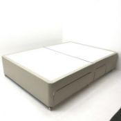4� 6� double divan bed base , two long and two long drawers, W135cm, H40cm, L192cm